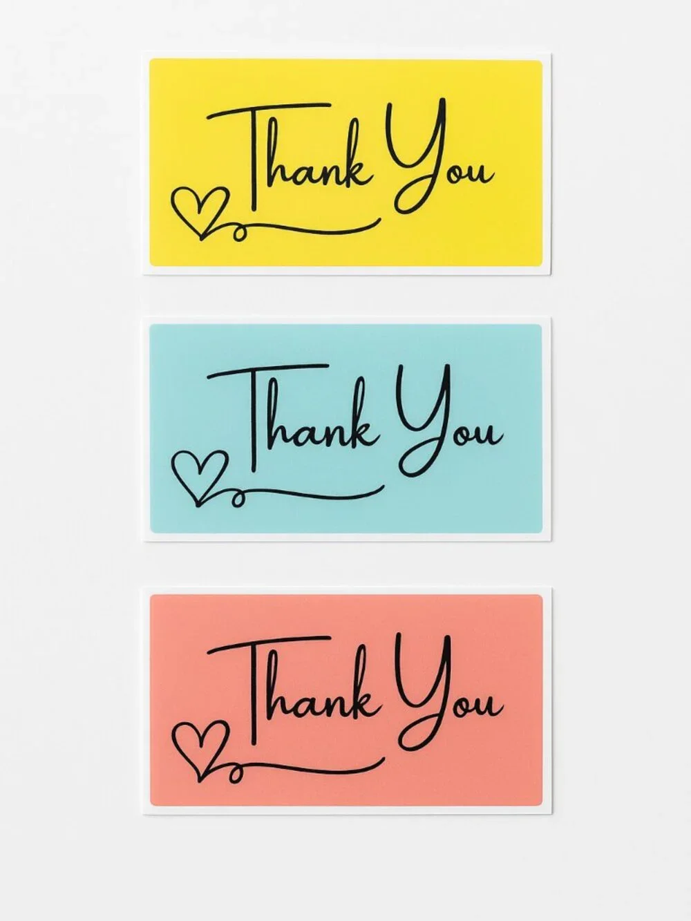 250 Thank You Sticker Pack Mulicolor Simple Small Business Packaging Stickers